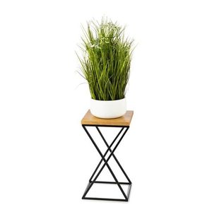 Květinový stojan LOFT I 40 cm černý/dub lancelot vyobraziť