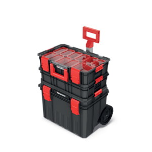 Modulární sada kufrů na nářadí a organizéru Modixx 3v1 černo-červená vyobraziť