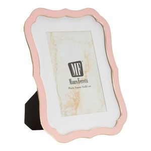 Svetloružový kovový/sklenený stojací rámček 17x22 cm Margot – Mauro Ferretti vyobraziť