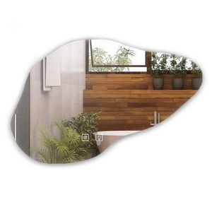 Nástenné asymetrické zrkadlo s LED osvetlením CLOUD B 100x70 cm antipara vyobraziť