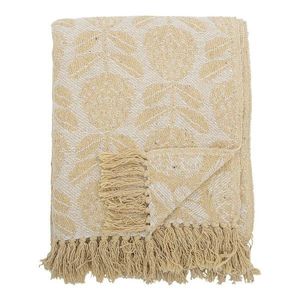 Žltá deka s prímesou bavlny 130x155 cm Pratello – Bloomingville vyobraziť