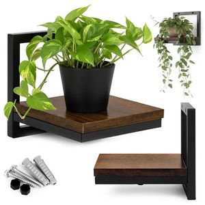 Nástěnný stojan na květiny MELODY 17x17 cm hnědý/černý vyobraziť