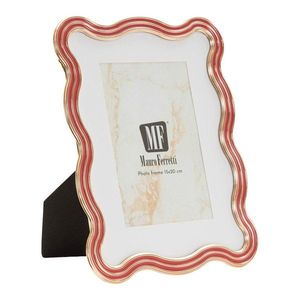 Červený/v zlatej farbe kovový/sklenený stojací rámček 17, 5x22, 5 cm Elizabeth – Mauro Ferretti vyobraziť