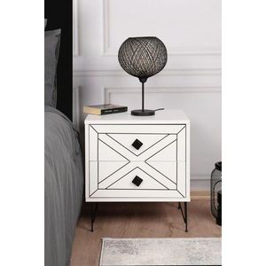 Nočný stolík Luna biely vyobraziť