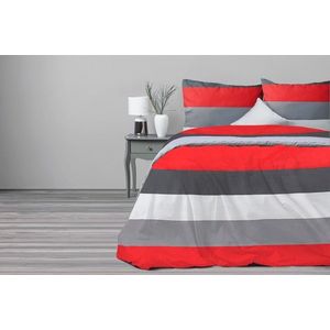 Obliečky z mikrovlákna VIOLI 140x200 cm biele/červené/sivé vyobraziť