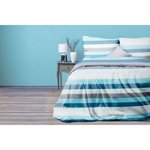 Obliečky z mikrovlákna VIOLI 160x200 cm biele/modré/sivé vyobraziť
