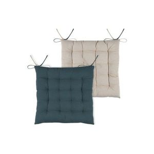 Oboustranný podsedák na židli Duo 40x40 cm kobaltový/béžový vyobraziť