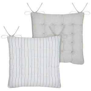 Oboustranný podsedák na židli Josephine 38x38 cm šedý/bílý II vyobraziť