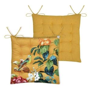 Oboustranný sedák na židli Emmy 38x38 cm hořčicový vyobraziť