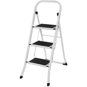 Oceľový rebrík Breen 3 priečky biely vyobraziť