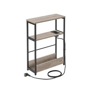 Odkladací stolík s USB Vasagle Jinad sivý vyobraziť