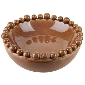 Okrúhla dekoratívna miska Yarine Ball hnedá vyobraziť