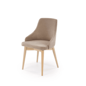 Otočná jídelní židle Malaga z masivu béžová vyobraziť