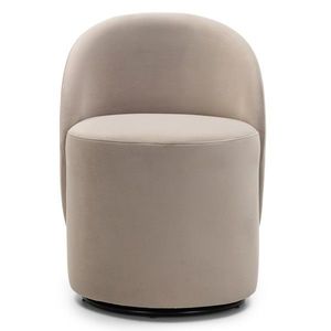 Otočné dizajnové kreslo Enzo velúr krémové vyobraziť