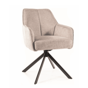 Otočné jedálenské kreslo Notti svetlobéžové vyobraziť