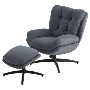 Otočné křeslo s podnožkou ROYAL šedé vyobraziť