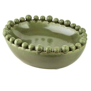 Oválna dekoratívna miska Yarine Ball zelená vyobraziť