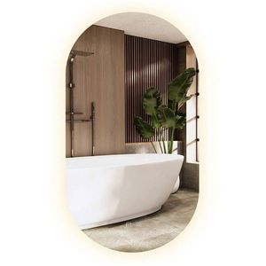 Oválne dotykové zrkadlo s LED osvetlením EGG 60x80 cm vyobraziť