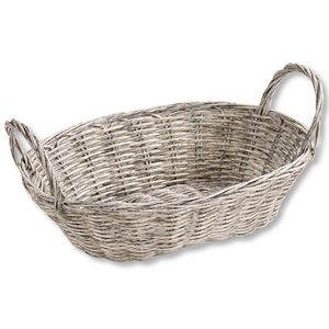 Oválny košík HARVEST 28x21 cm sivý vyobraziť