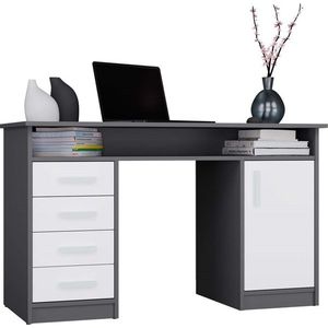 Písací stôl ADA 125 cm antracit/biely vyobraziť