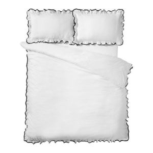 Biele 3-dielne obliečky na dvojlôžko 200x200 cm So Soft Mono Frill – Catherine Lansfield vyobraziť