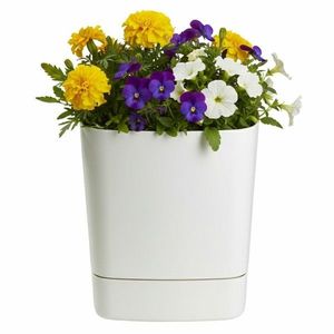 Plastový květináč s podmiskou Cubi 25x25 cm - výber z 5 prevedení vyobraziť