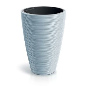 Plastový květináč Venas Round světle šedý II vyobraziť