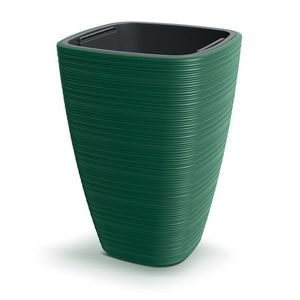Plastový květináč Venas Square tmavě zelený vyobraziť