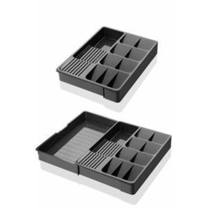 Plastový príborník Cultery sivý vyobraziť