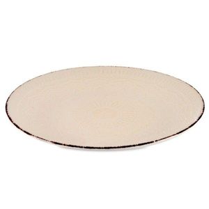 Plytký kameninový tanier MANDALA 27 cm béžový vyobraziť