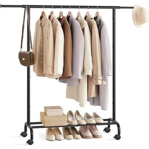 Pojízdný stojan na oblečení Merino 83-120 cm černý vyobraziť