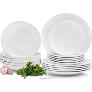 Porcelánová jedálenská súprava pre 6 osôb RESEDA biela vyobraziť