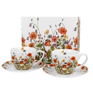 Porcelánová sada 2 ks šálků s podšálkem Wild Birds 2x280 ml se sítkem bílá/vícebarevná vyobraziť