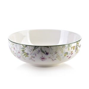 Porcelánová šalátová misa FACCIA VERDE 500 ml biela s kvetmi viacfarebná vyobraziť