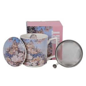 Porcelánový hrnček CITY OF MAGNOLIAS 450 ml so sitkom viacfarebný vyobraziť