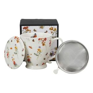 Porcelánový hrnček Grace 510 ml so sitkom biely/viacfarebný vyobraziť