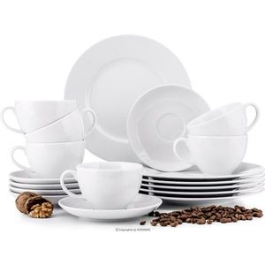 Porcelánový kávový servis 18 ks MUSCARI biely vyobraziť