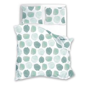 Povlečení z mikrovlákna Satyn 001 140x200 cm + 70x90 cm bílé/zelené vyobraziť