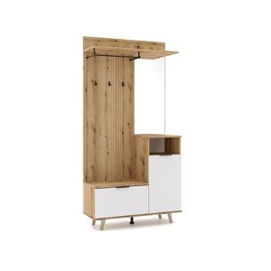 Predsieňová stena Nordic 100 cm dub Evoke/biela vyobraziť