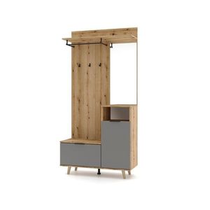 Predsieňová stena Nordic 100 cm dub Evoke/grafit vyobraziť