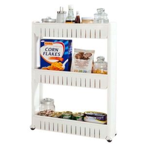 Regál na kolieskach - biely vyobraziť