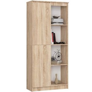 Regál Rexa 80 cm 1 skrinka a 4 police dub sonoma vyobraziť