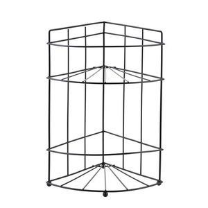 Rohová kúpeľňová polička CARL BLACK 18, 5x26 cm čierna vyobraziť