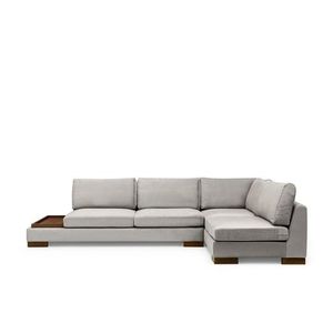 Rohová sedacia súprava Tulip 313 cm s odkladacím stolíkom svetlosivá pravá vyobraziť