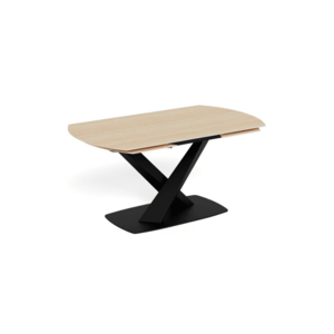 Rozkládací jídelní stůl Morella 160/240 cm béžový/černý vyobraziť