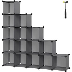 Sada 15 ks úložných boxů Fary 30x30 cm šédá vyobraziť