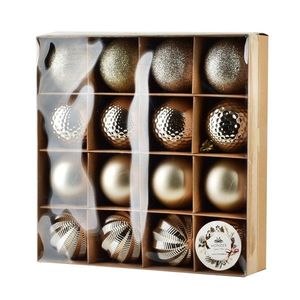 Sada 16 ks vianočných gulí Luca champagne zlatá vyobraziť