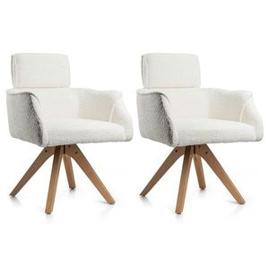 Sada 2 ks jídelních křesel Ambra krémová vyobraziť