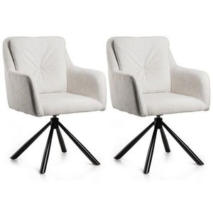 Sada 2 ks jídelních křesel Idaho krémová vyobraziť