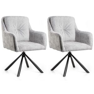 Sada 2 ks jídelních křesel Idaho šedá vyobraziť